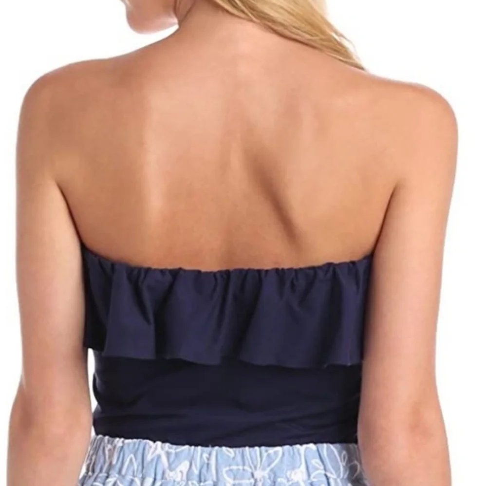 ❤️ LILLY PULITZER STRAPLESS EMBROIDERED EYELET ATHENS MINI DRESS, XS - Picture 4 of 10
